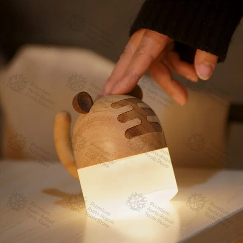 Romantic Bedside Night Light USB Rechargeable Soft Glow Mood Lamp Bedroom Decoration Birthday Present