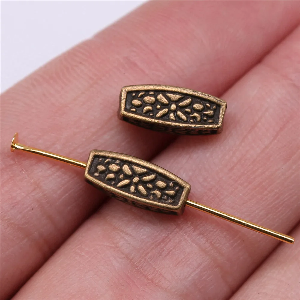 For Jewelry Making Long Carved Beads Supplies Couple Pendants 10pcs