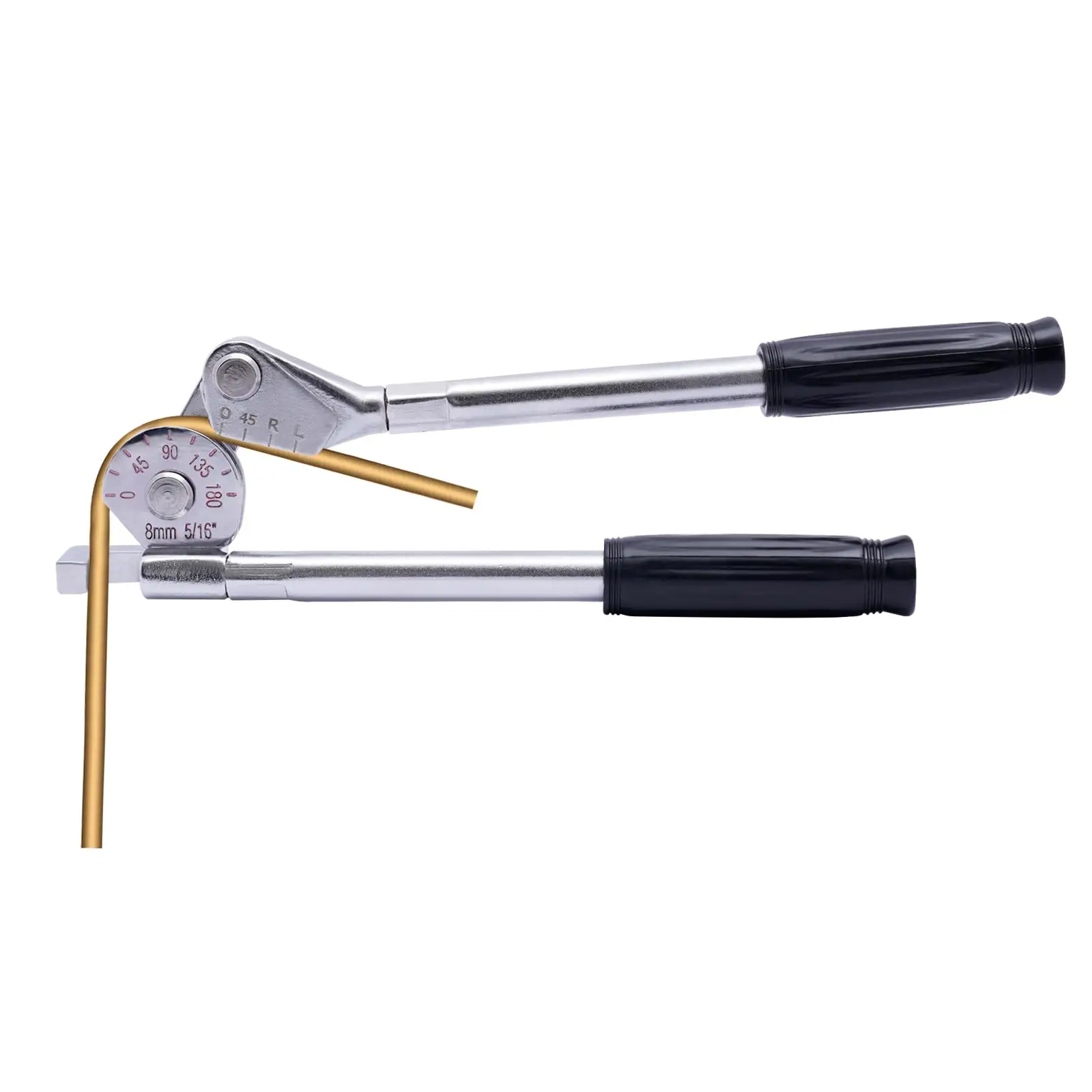 

5/16" Od Tubing Bender Manual Pipe Tube Bender, Hvac Refrigeration Ratchet Bending Tool 0~180 ° Portable Pipe Bender for Copper Al