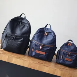 Women's Backpack High Quality Nylon with Leather Travel Bag Men's Large Capacity Backpack with Computer Compartment