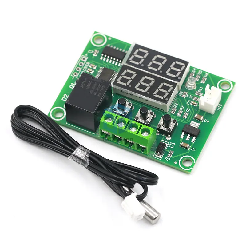 XH-W1219 W1219 DC12V Dual LED Digital Display Thermostat Temperature Controller Regulator Switch Control Relay NTC Sensor Module