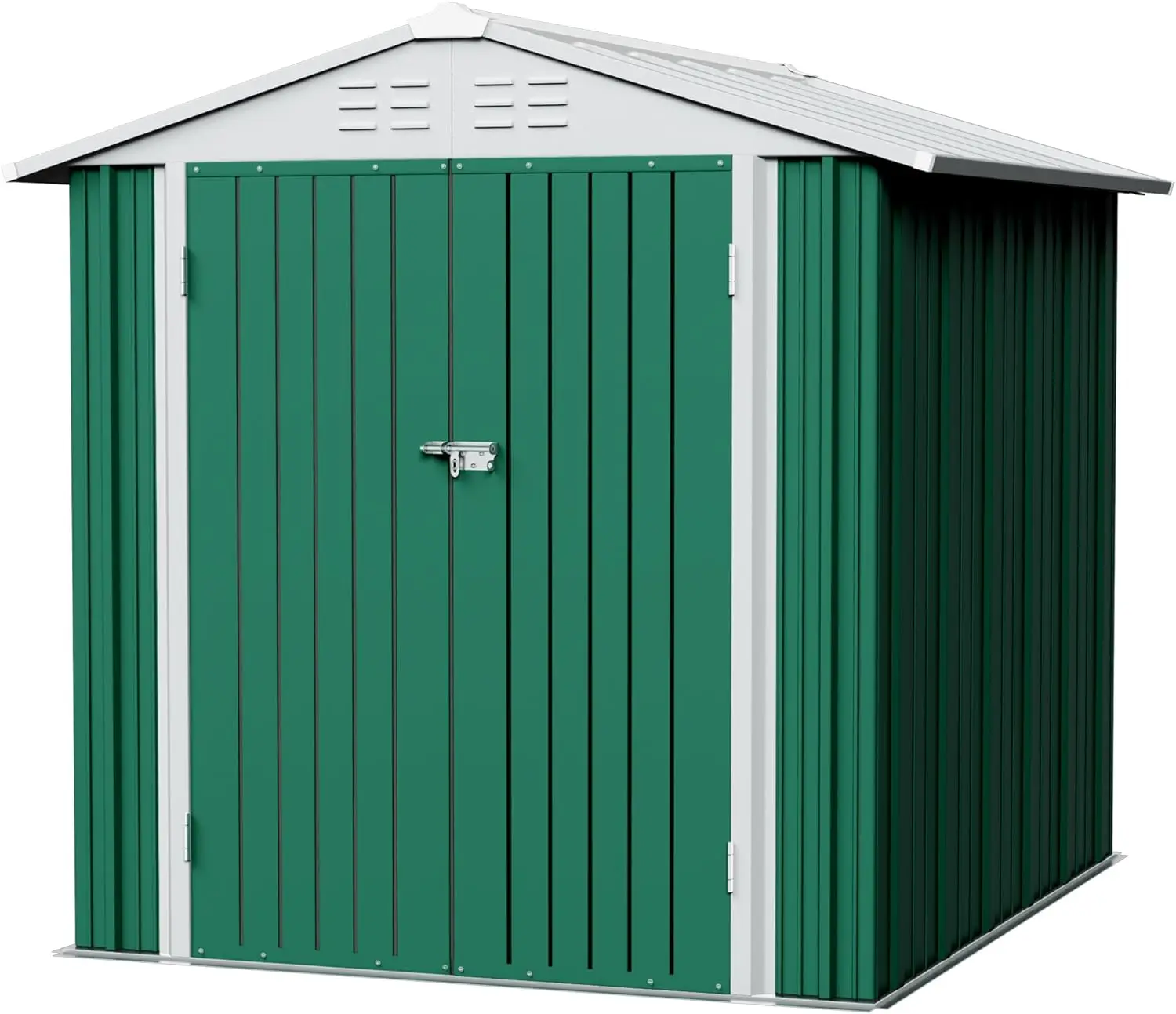 

6 x 8 FT Storage Shed Waterproof Metal Garden Shed with Lockable Door Utility Tool Shed Outdoor Storage for Backyard, Patio