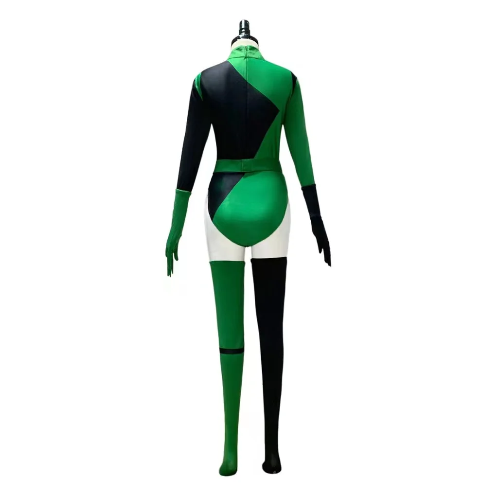 Shego Cosplay Costume Combinaison pour Femme, Déguisement d'Halloween, Carnaval Trempé