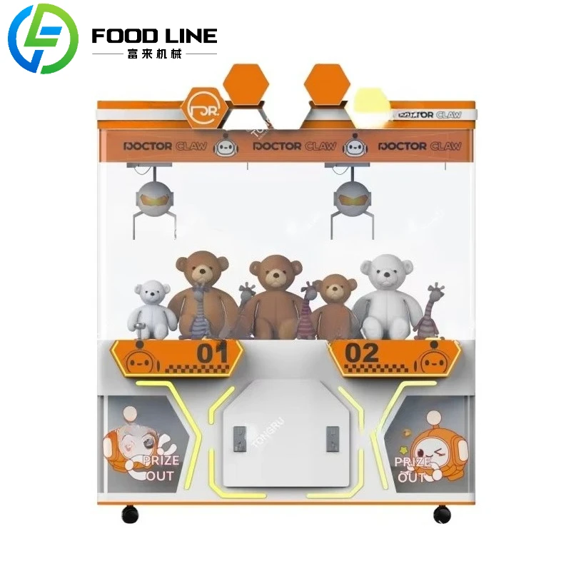 Parque de diversões brinquedo coletor moeda máquina de jogo de pelúcia brinquedos de venda arcade grande garra guindaste máquina com aceitador de contas