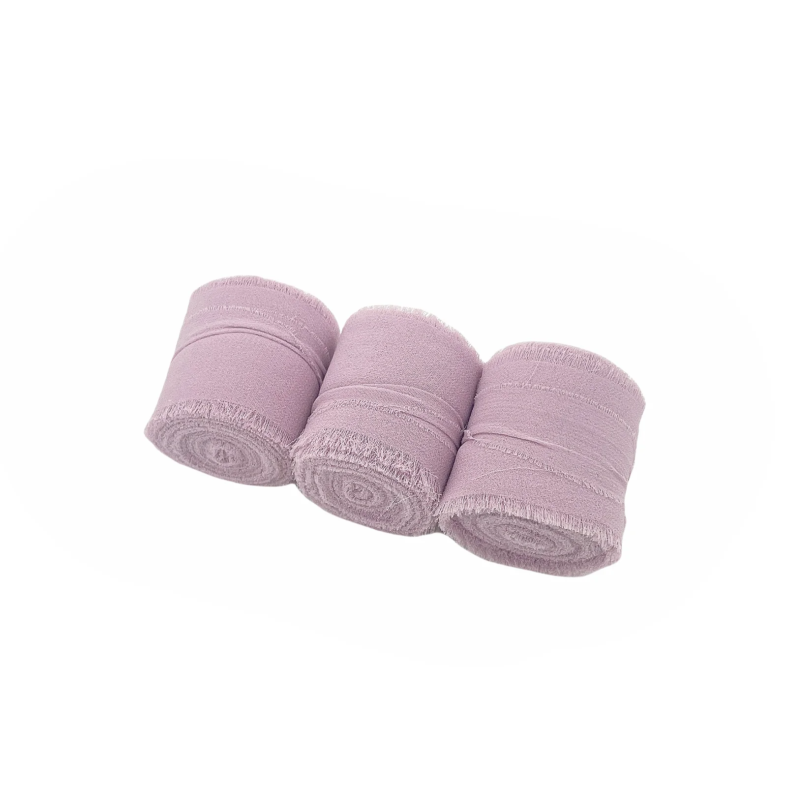 3 Rolls Frayed Edged Satin Handmade Chiffon Silk Ribbon For Wedding Invitation Bouquets Birthday Party DIY Decoration Gift 15m image 3
