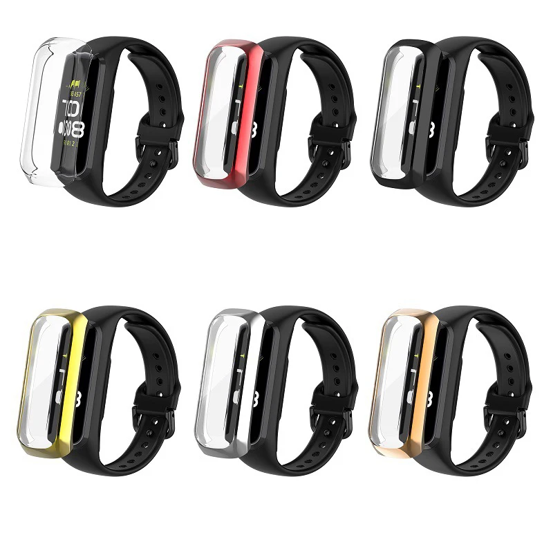 TPU-Hülle für Samsung Galaxy Fit2 Smart Band Full Cover Displays chutz folie mit Reinigung Baumwolle Anti-Scratch-Film Stoßstange