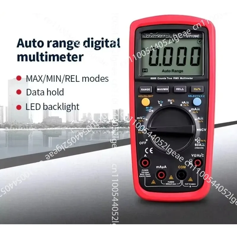 UNI-T UT139C Unit Digital Multimeter Automatic RMS Instrument Capacitor Tester Handheld 6000 Counting Voltmeter Temperature
