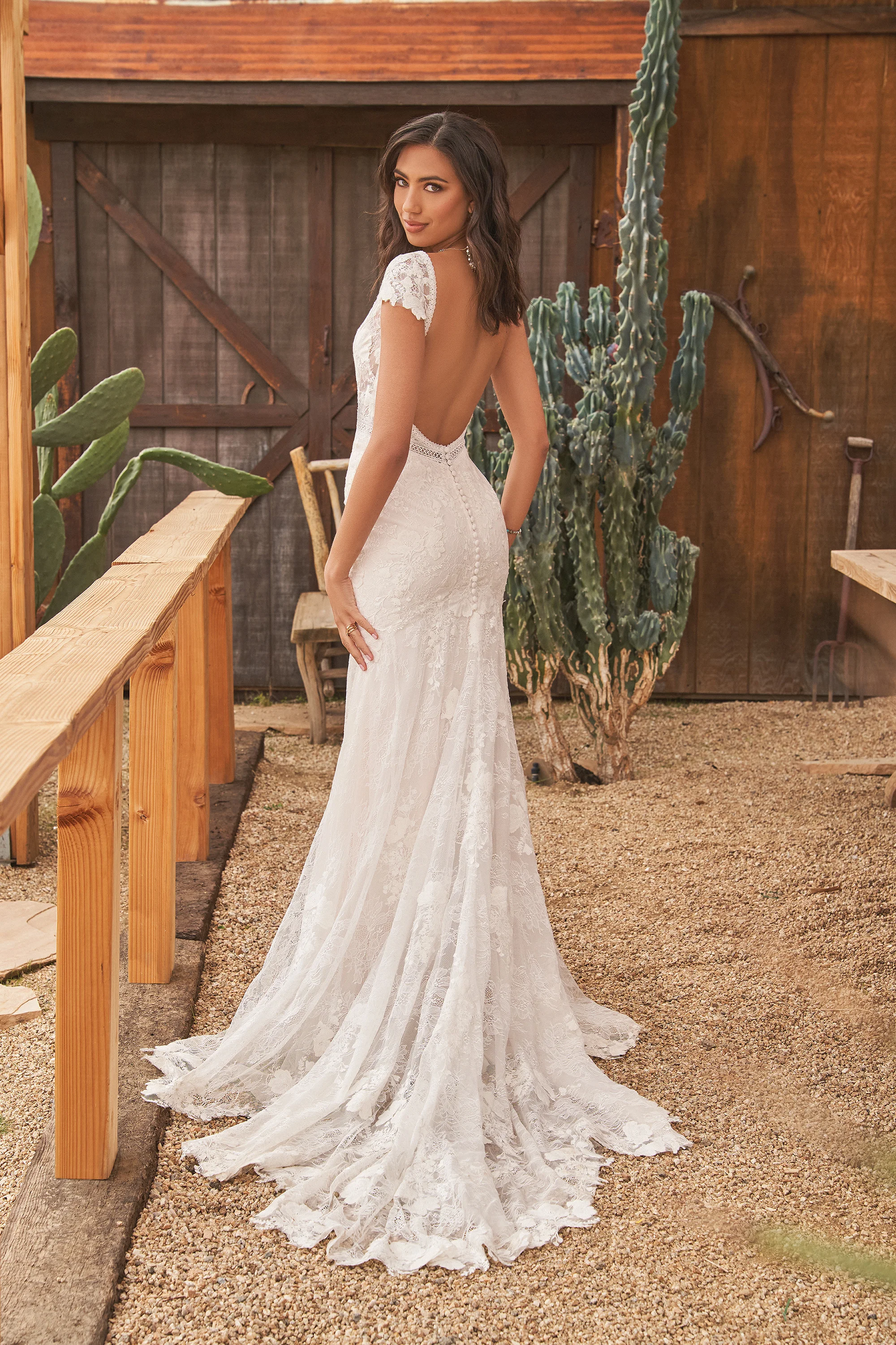 Abiti da sposa Boho sirena scollo a v maniche ad aletta Tulle pizzo abito da sposa bohémien abiti da sposa Vestidos De Novia