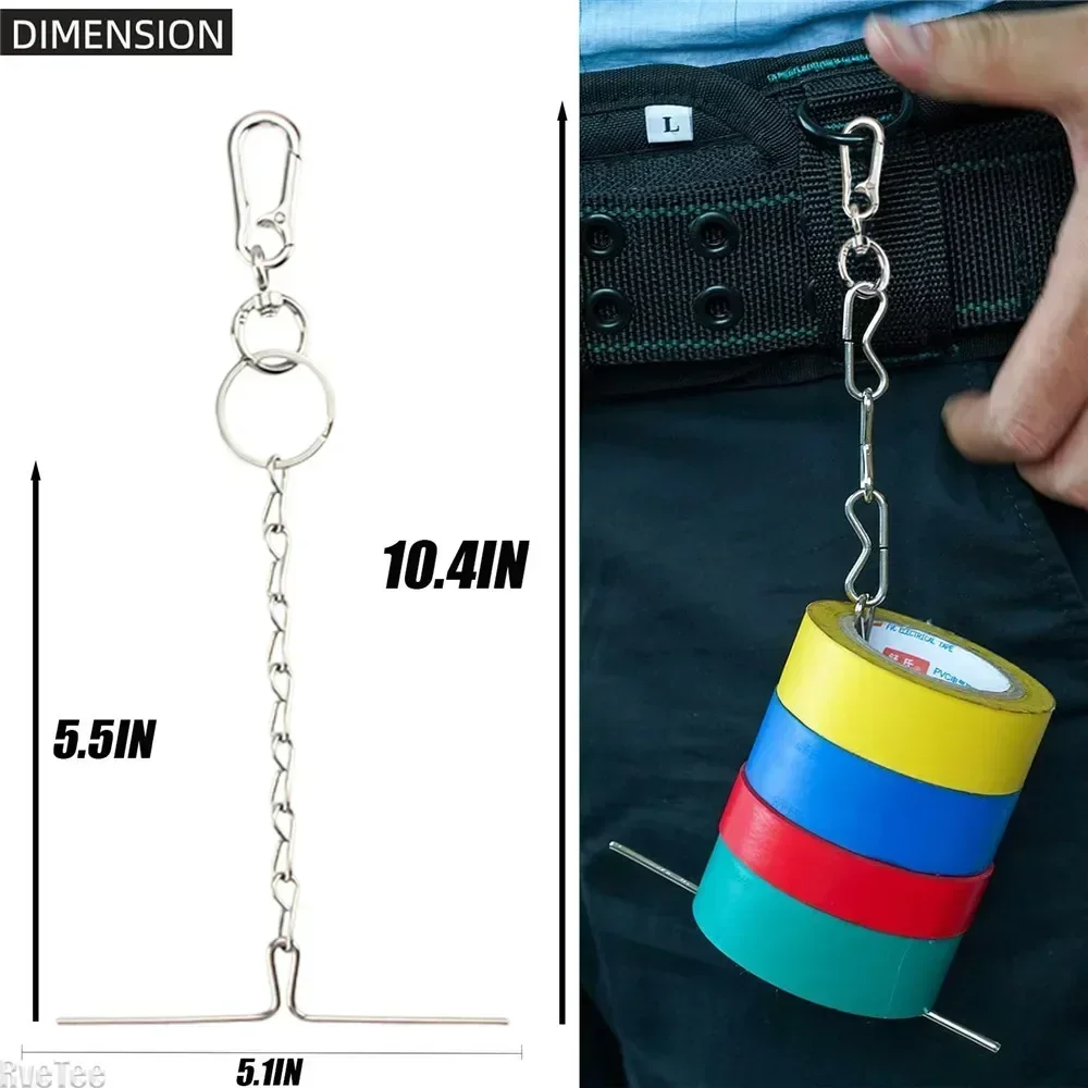 New High Quality Tape Storage Chain Holder with Trigger Snap Hook for Electrician Tool Belt Bag Accessories