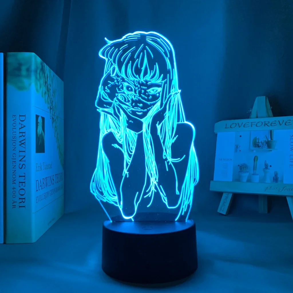 Junji Ito-lámpara 3d de Anime para decoración de dormitorio, luz nocturna, regalo de cumpleaños, colección de Manga Junji Ito, luz Led nocturna