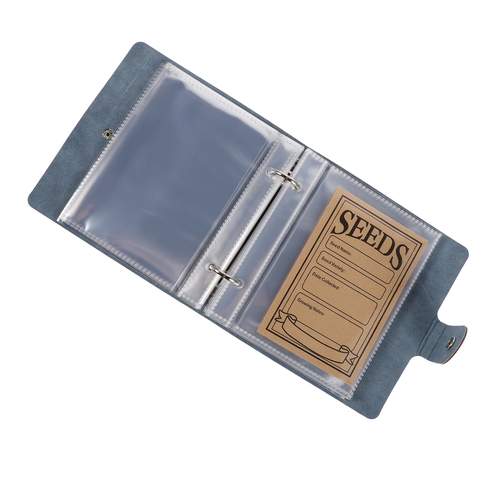 

1Set Garden Seed Organizer Binder Functional Faux with 25 Clear Sleeves 50 Reusable Envelopes for Efficient Seed Packet
