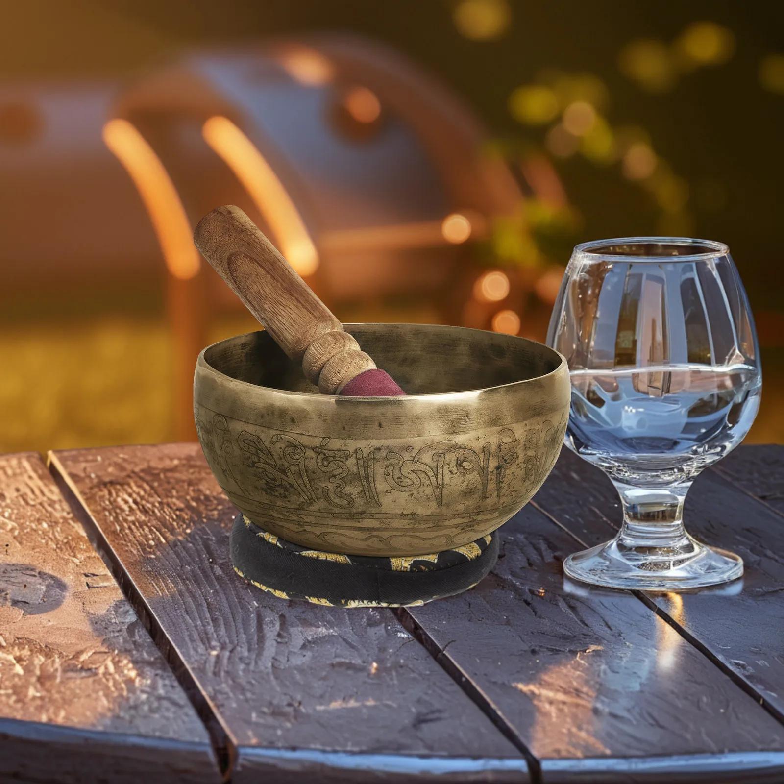 

Круглая подушка для поющей чаши 10 см, ручной работы, с вышивкой, для звукотерапии, стабилизирующая вибрацию, изолирующий коврик для предотвращения потрясений