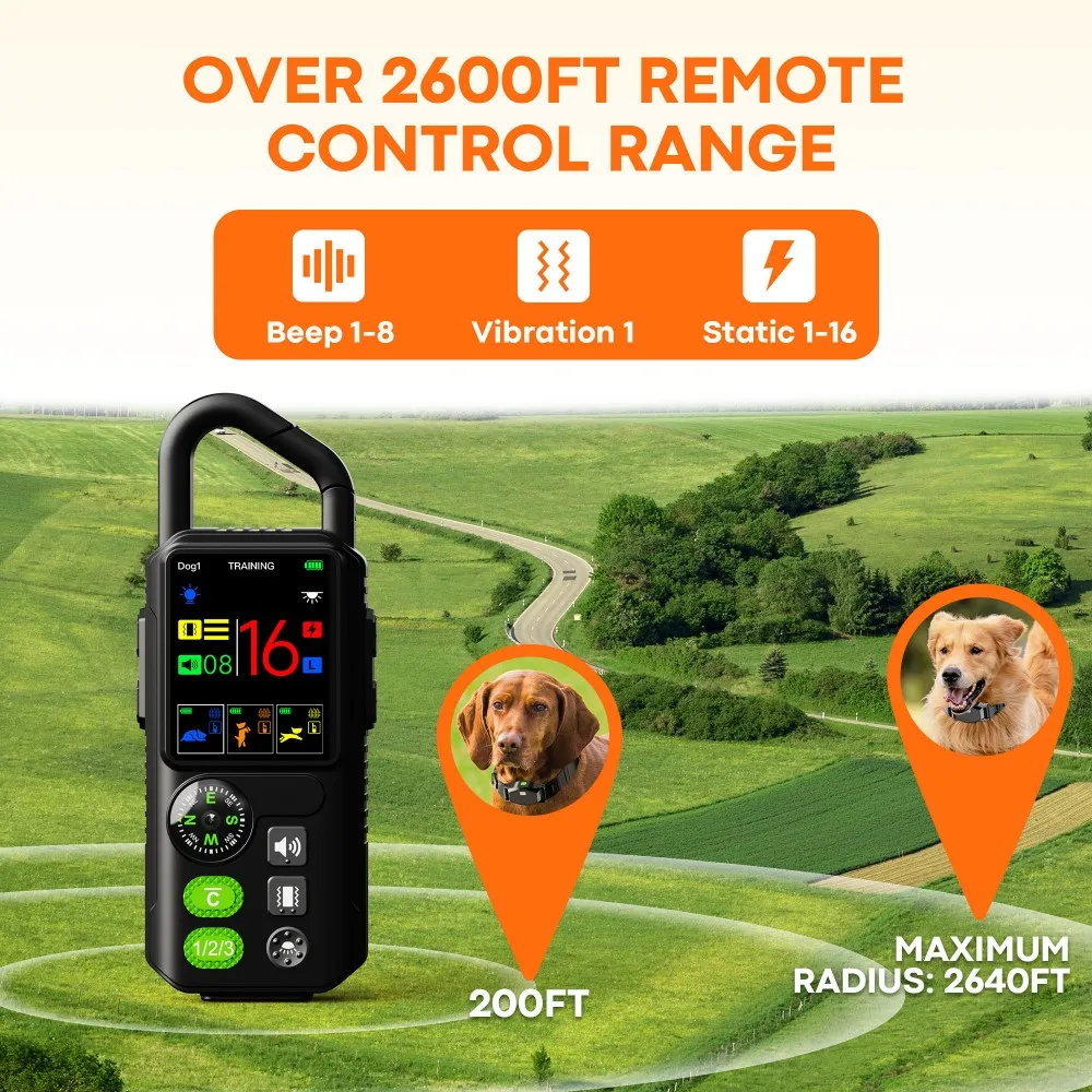 Wireless Dog Fence Radius Dog Containment System Remote Control Training Collar High Precision Wireless Virtual Dog Fence