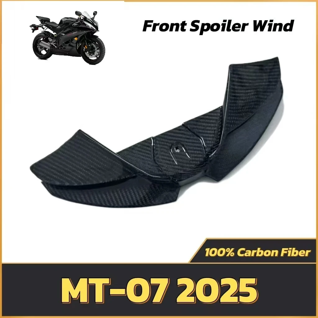 

for YAMAHA MT07 2024 - 2025 Motorcycle Premium 100% Carbon Fiber Front Spoiler with Aerodynamic Downforce Winglet