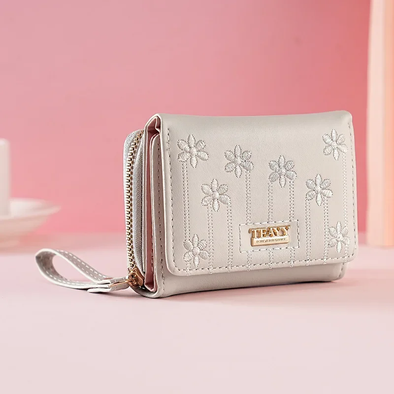 Small Women\'s Wallet Solid Short Pu Leather Female Wallets Hasp Coin Purse Card Holders for Girls Student 2025 Clutch Money Bag