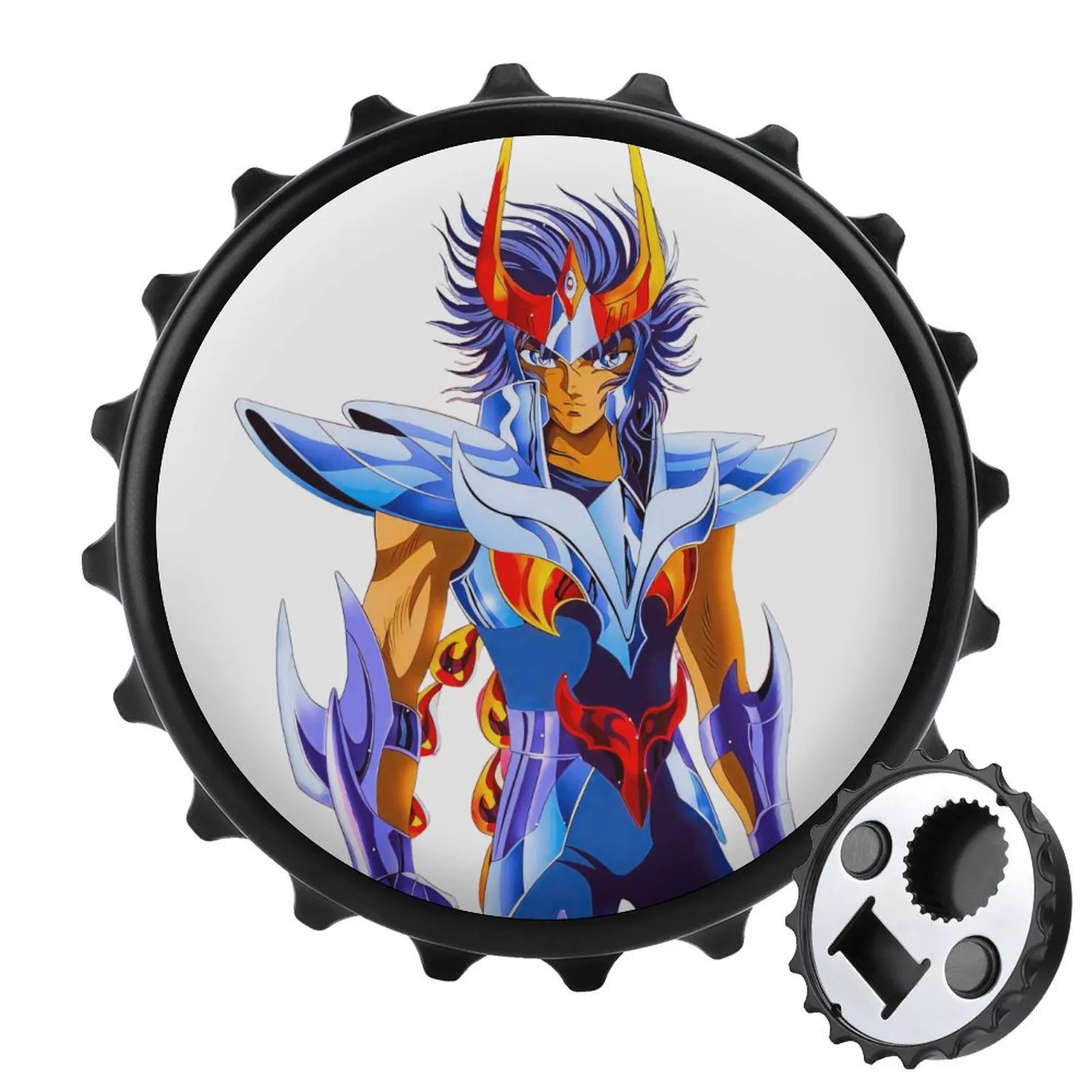 

Refrigerator Magnet Bottle Opener Magnetic Attraction Alloy Material Saint Seiya Knights of The Zodiac Goods Phoenix Ikki