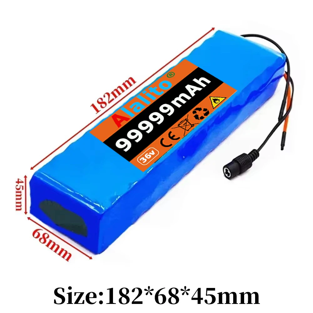 18650 battery pack 36V 99999mAh Rechargeable Lithium Ion Battery 10S2P 42V 500W Used for Bicycles Scooters Electric Motorcycle