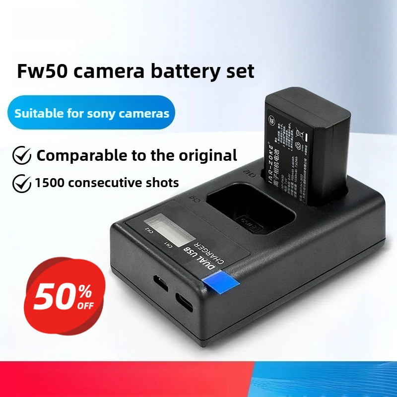 

np-fw50 Sony camera battery for Sony ZVE10 generation/10L a6400 a7m2 a6300 a7r2 a6000 a6100 A5100 charger micro-order