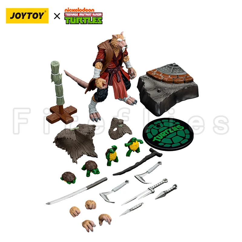 [Pré-encomenda] 1/18 JOYTOY Action Figure Tartarugas Splinter April O'Neil Anime Modelo Toy