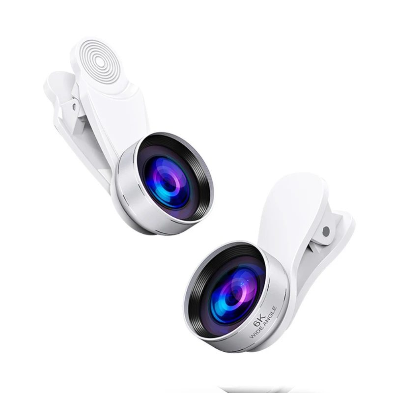 Объектив для мобильного телефона 5K6K9K18K широкоугольный макрообъектив «два в одном» без искажений 4K для камеры прямой трансляции