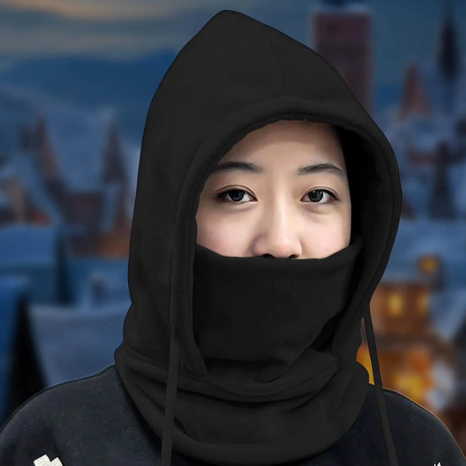 

Full Head Cover Neck Warmer Cold Weather Hood Warm Face Masque For Outdoor Camping Hiking Ice Fishing Motorcycle Riding Daily