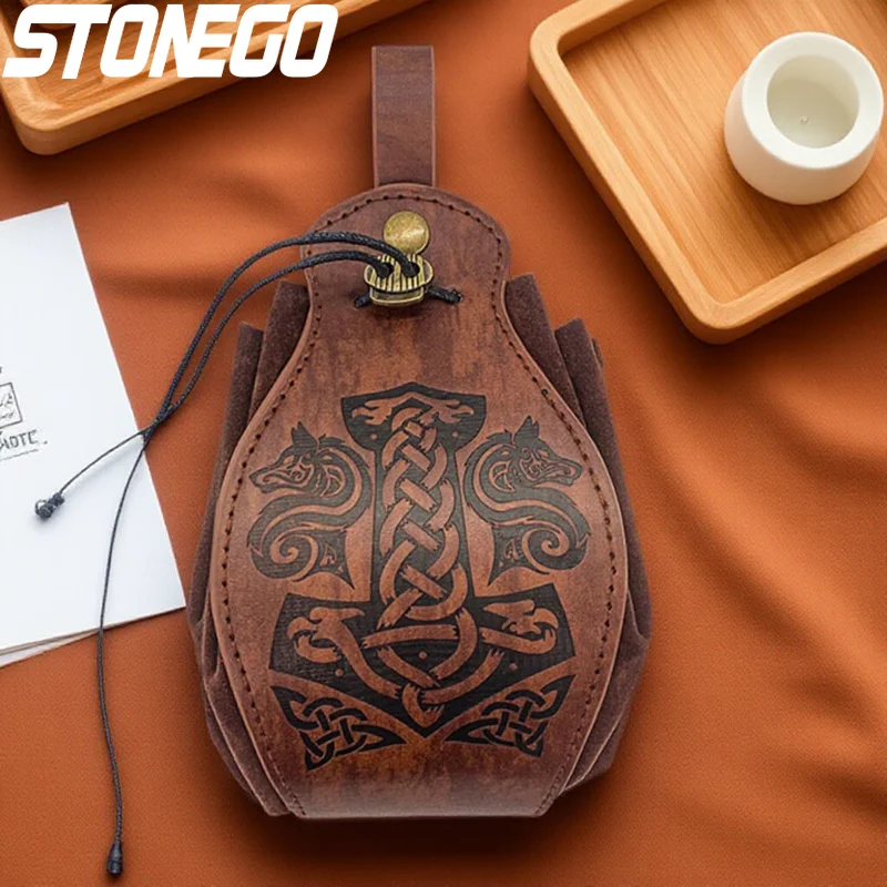 

Genuine Leather DND Dice Bag Tray 5 Celtic Designs Cute Drawstring Pouch DND Roleplaying RPG Gift Ideas Coin Purse