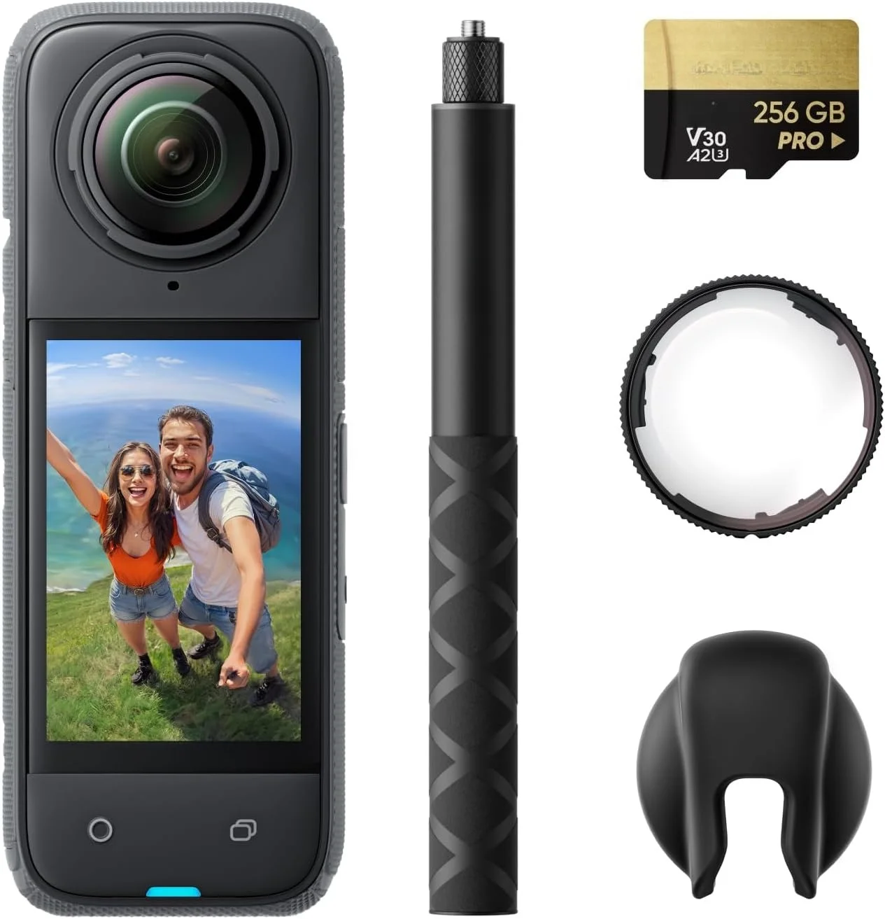 

X4 Premium Lens Guards Bundle 8K Waterproof 360 Action Camera 4K Wide Angle Video Invisible Selfie Stick Removable Lens