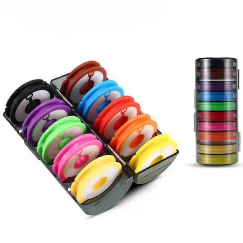 レインボー釣りメインラインボックス巻板高品質釣りボックス釣りツール 6-10 スピンドルシリコーンメインスプール 2024