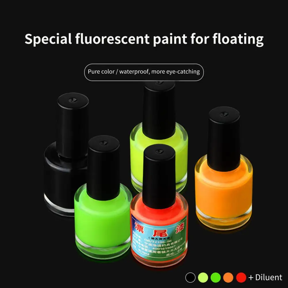 10ml Smooth Float Paint Fluorescent Eye-catching Water Resistant Float Tail Paint for Fishing