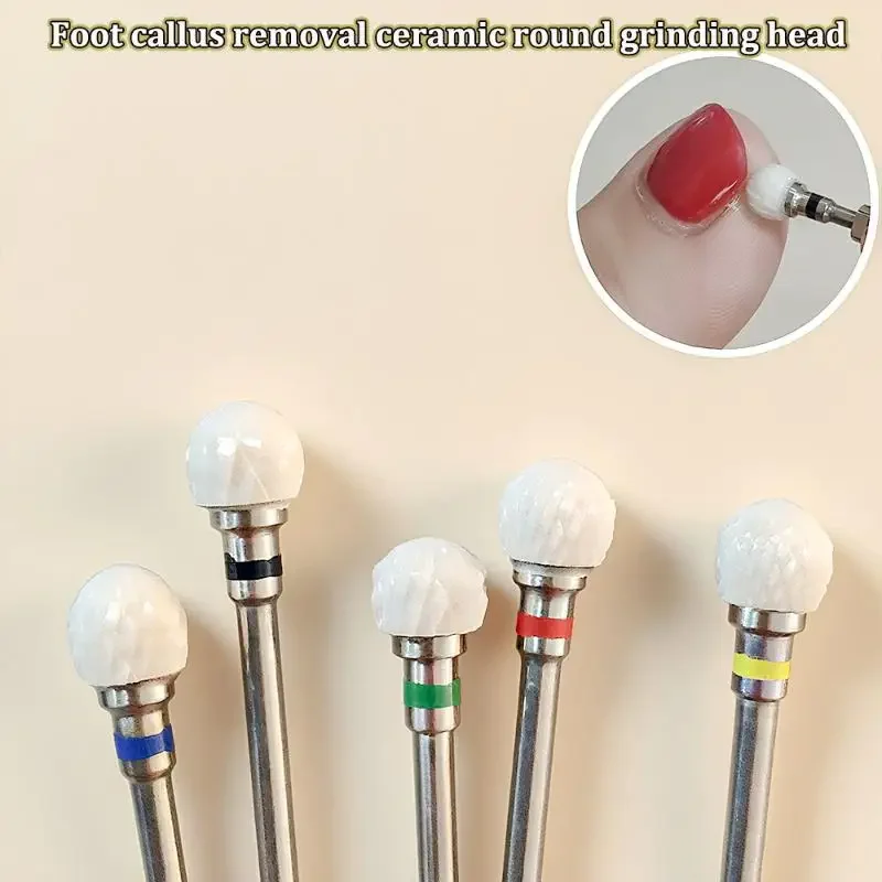 球形セラミックネイルドリルビットクイックリムーブキューティクルネイルポリッシュヘッド電動研磨機アクセサリー