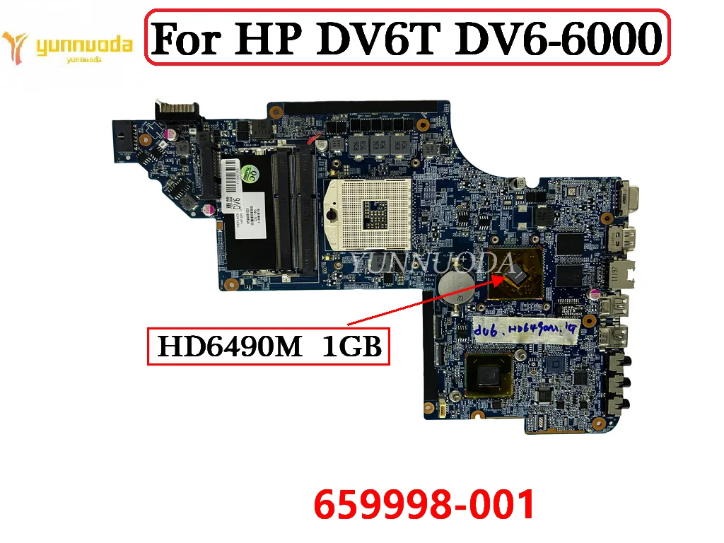 

Original For HP Pavilion DV6T DV6-6000 Laptop Motherboard 659998-001 HM65 DDR3 100% Tested Free Shipping