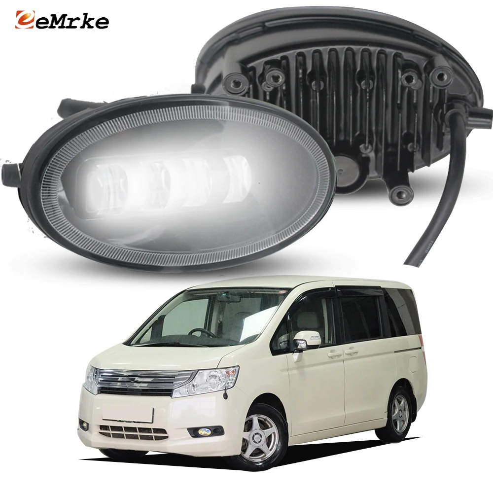 

Modified Fog Lamp White + Yellow Led Car Fog Lights 40W DRL Lens for Honda StepWGN RK1 Step WGN IV 2009 2010 2011 2012