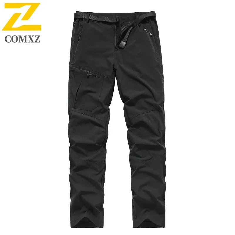 

EiAO Men Spring-Autumn Quick-Dry Hiking Pants Waterproof Windproof Breathable Plus Size Outdoor Workwear Camping Mountaineering