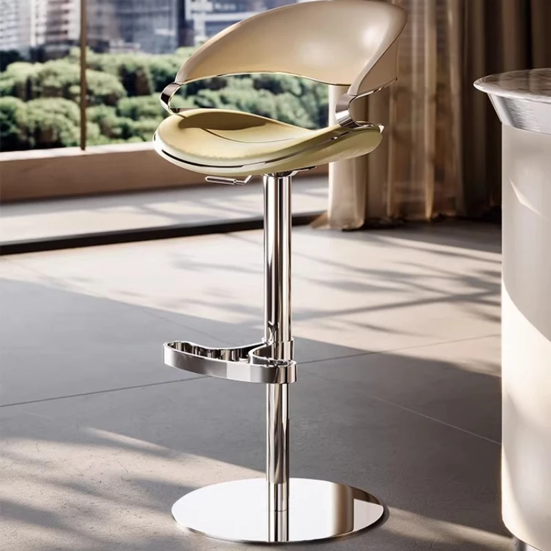 

Italian Armrest Bar Chair Adjustable Design Luxury Kitchen Outdoor Bar Stool Cuisine Office Cafe Sillas De Comedor Furniture