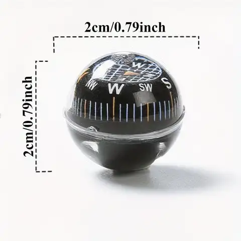Mini Ball Compass High Precision Waterproof Portable Clear Dial for Hiking Camping Outdoor Adventure Survival Gear