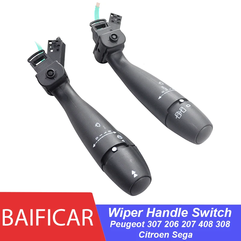 Baificar Brand New Headlight Combination Wiper Handle Switch For Peugeot 307 206 207 408 308 Citroen C5 C-Quatre