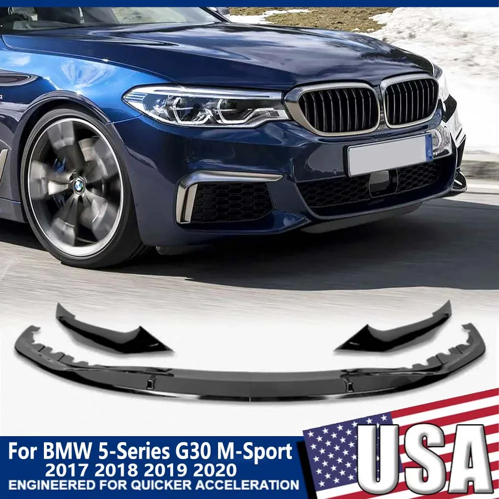 

For BMW 5-Series G30 M-Sport M Sport MP 2017 2018 2019-2023 Car Front Bumper Surround Spoiler Lip Spoiler Kit Auto Accessories