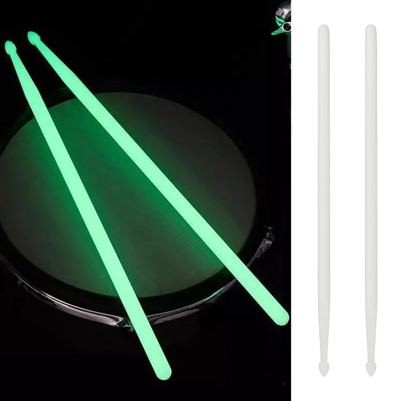 1Pair 5A Luminous Drum Stick Drum Set Fluorescent Drumsticks Jazz Drumsticks Stage Glow In Dark Drum Accessories image 6