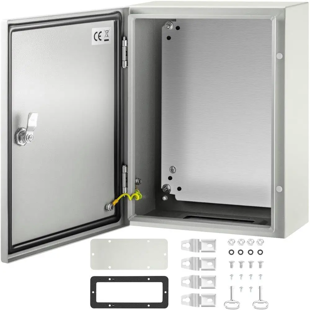 

Carbon Steel 16x12x6 Hinged Junction Box IP66 Outdoor Electrical Enclosure with Mounting