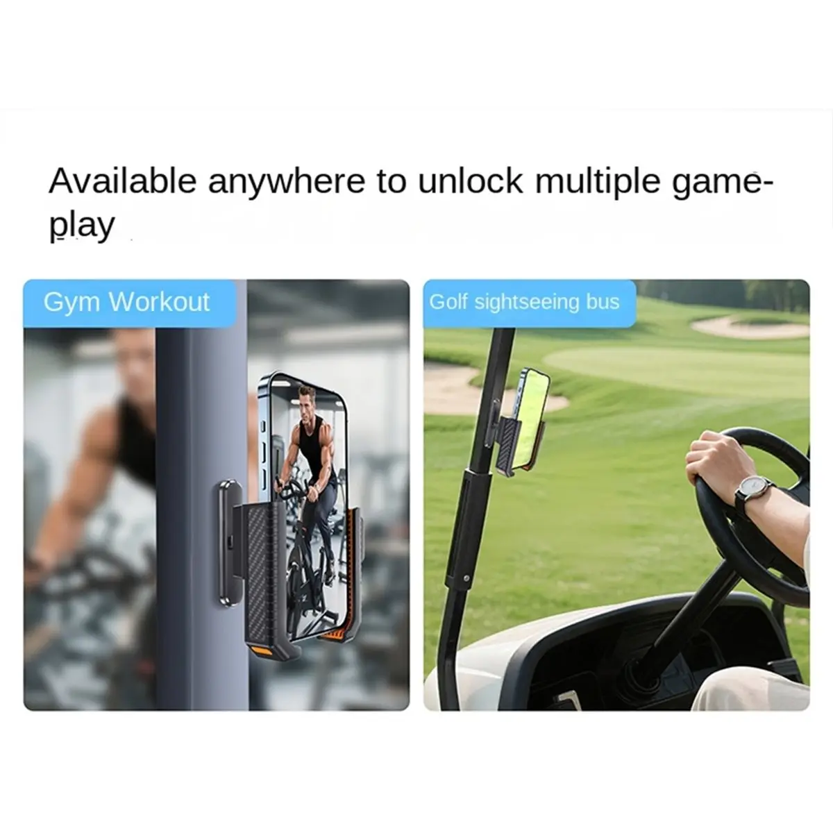 Pocket Size Phone Holder for Sports Machines Truck Tractor 45 Degree Tilts 360 Degree Rotation Design