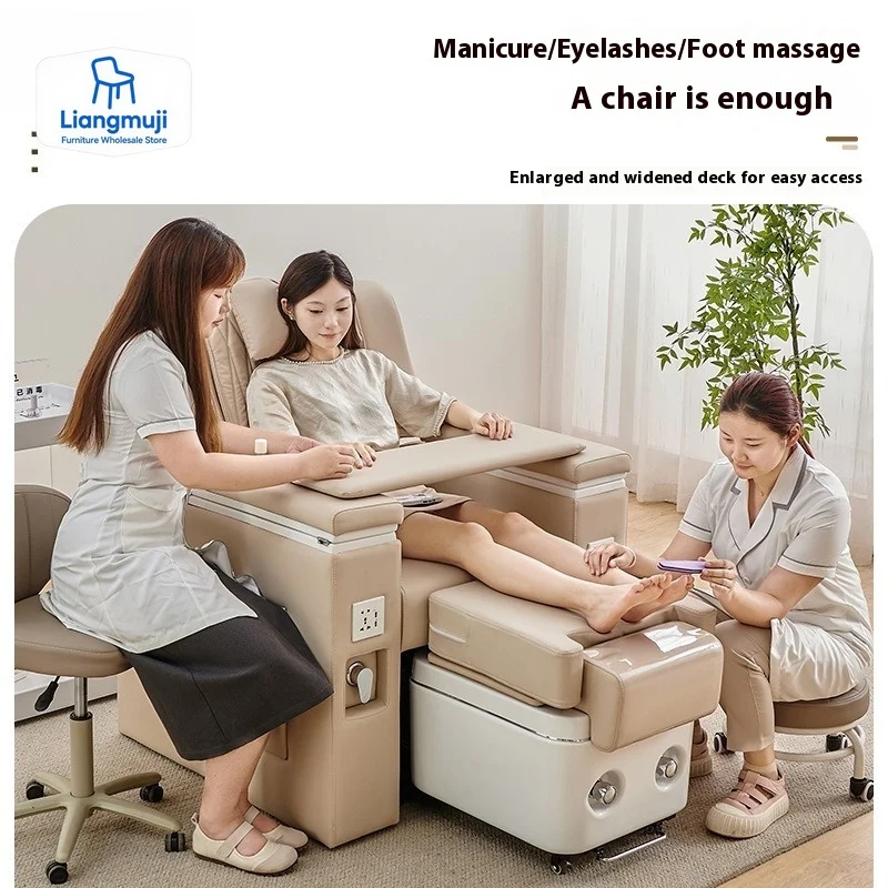 

Роскошное педикюрное кресло для салонов красоты, профессиональное кресло для мастера маникюра, с LED-подсветкой, красивое массажное кресло для педикюра, мебель для салонов красоты