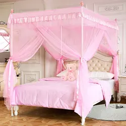Twin Bed Canopy for Girls Bed Curtains Princess pink Bed Canopy Curtains for Bed Drapes Birthday Present Adults Girls Room Decor