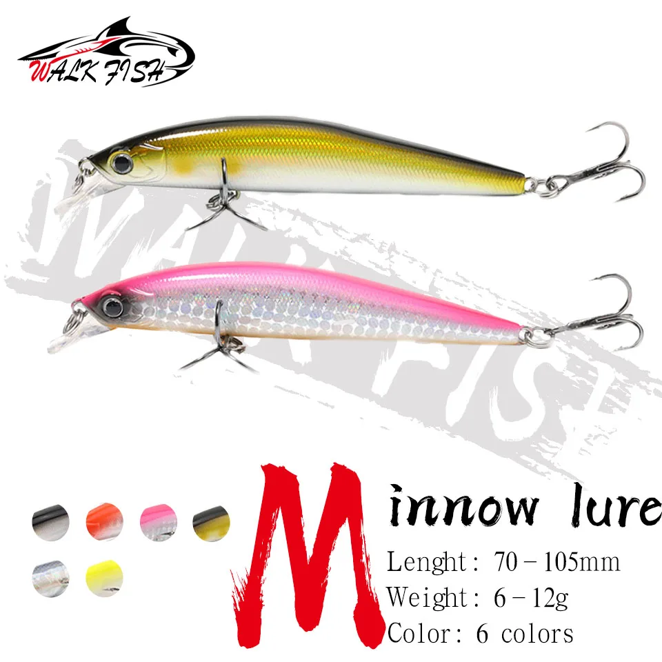 WALK FISH Suspending Minnow 6g 9g 12g Fishing Lure Pesca Magnet System Bass Lure Artificial Hard Megabass Bait Wobblers Tackle