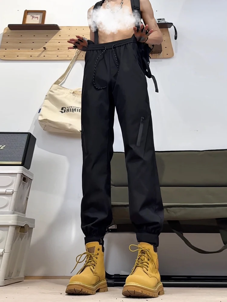 

Мужские водонепроницаемые брюки для активного отдыха Bla: весенне-осенние, на липучках, рабочие, спортивные, свободного кроя, с высокой талией, длинные