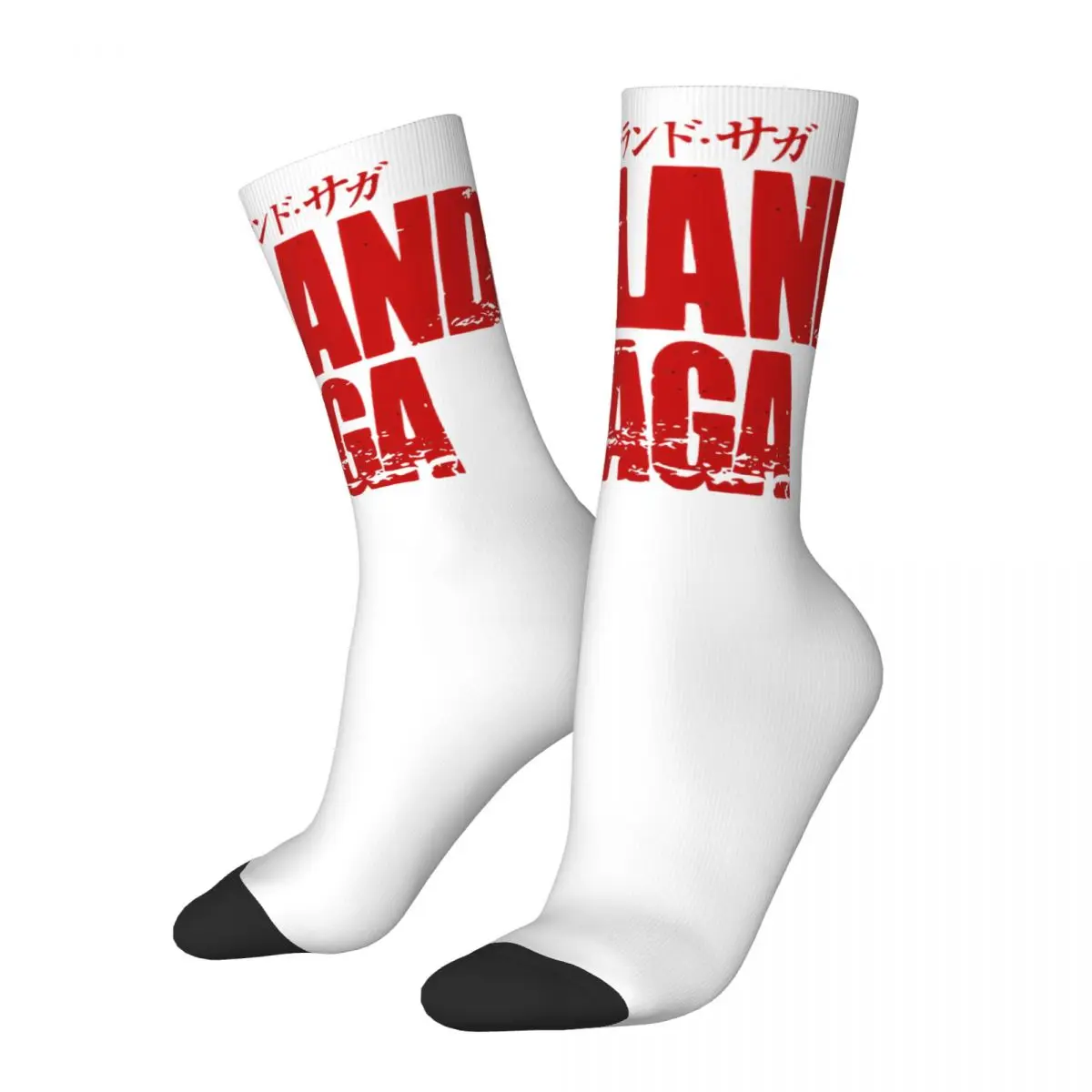 Crazy compression Sign Sock for Men Vintage V-Vinland Saga Anime Seamless Pattern Crew Sock Novelty