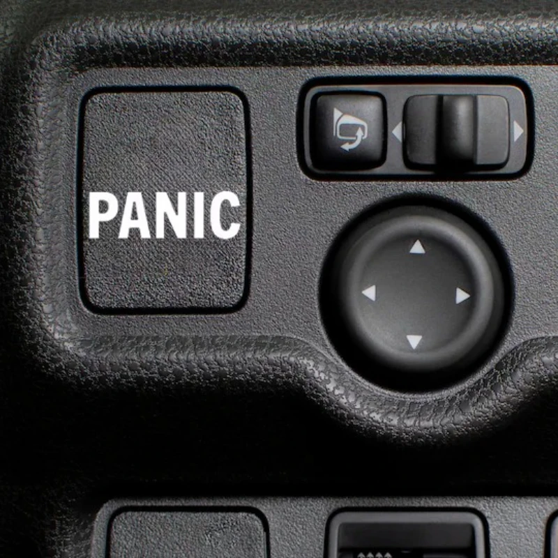 

9PCS/SET Funny Words Car Button Stickers White Black Vinyl Decals For Auto Interior Decor