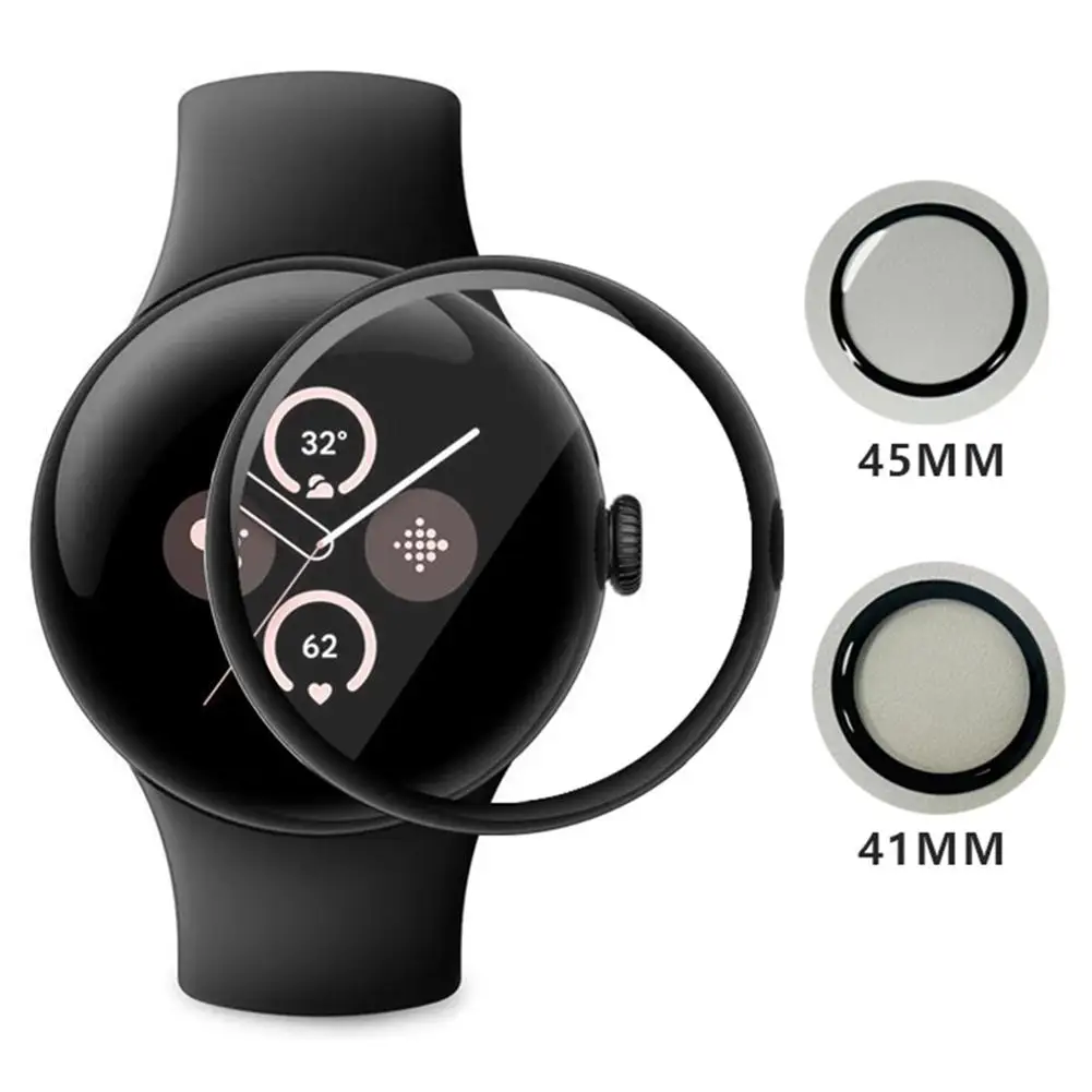 For Google Pixel Watch3 43mm And 41mm Watch Protective Film Soft Screen Film Oil-proof HD Cover Drop-proof Smartwatch M4W1