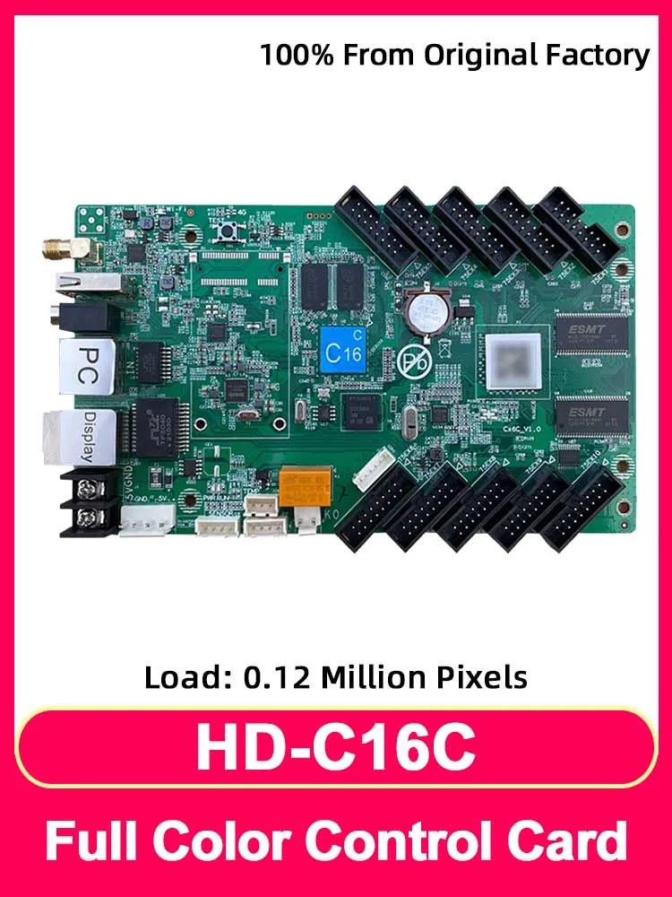 Huidu HD-C16C Ethernet USB WiFi Port 4G Graphics Card Indoor RGB Module HUB75 Full Color LED Display Screen Video Control Card