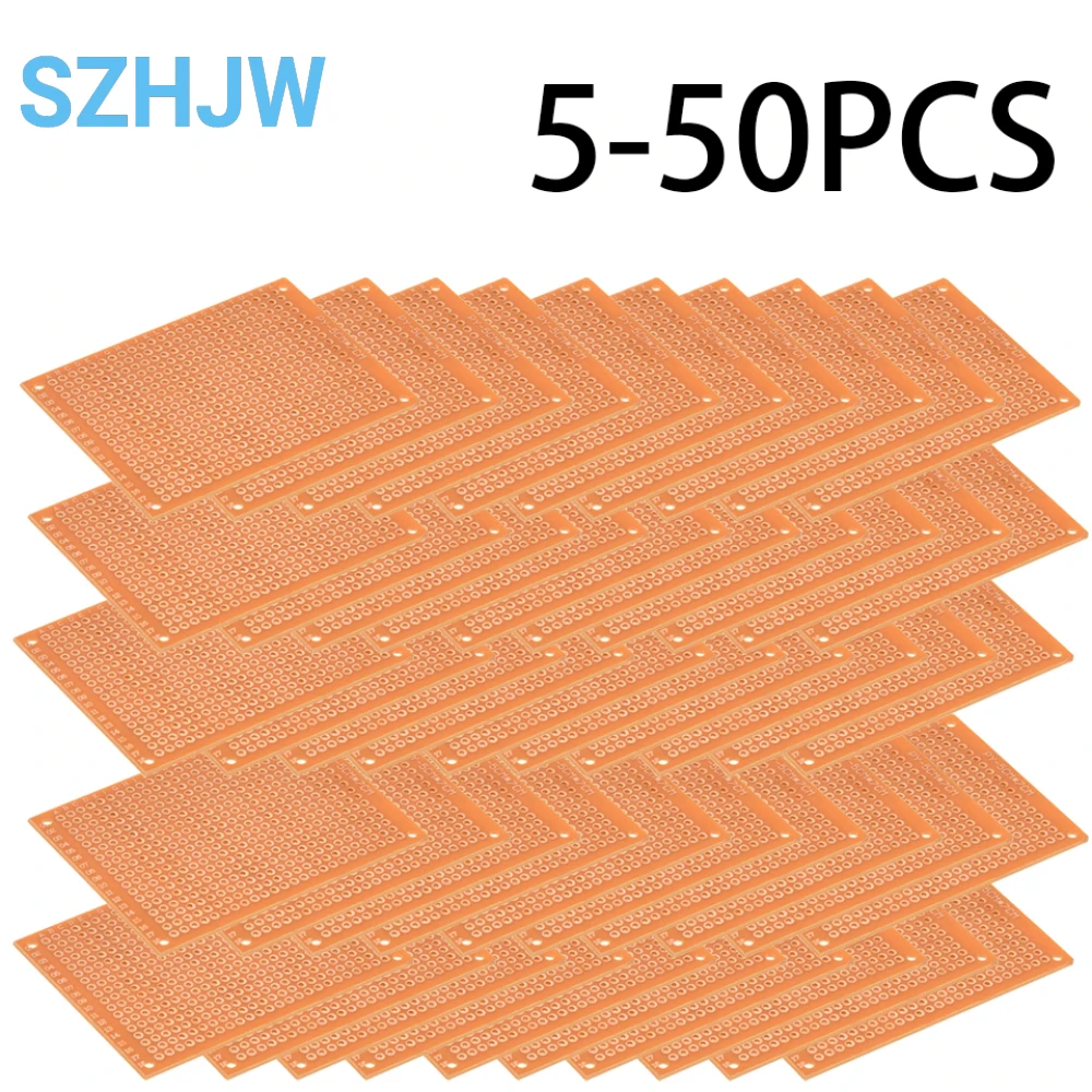 5-50pcs 5cm x 7cm Prototype PCB Board 2.54mm Pitch Single Sided 1.2mm Thickness Perfboard for DIY Electronics Projects
