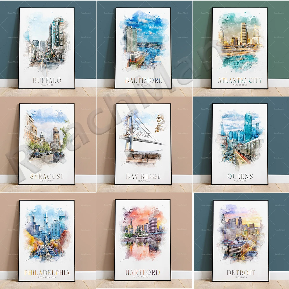 

Montgomery, AL, Baltimore, MD, Syracuse, NY, Buffalo, NY, Philadelphia, Bay Ridge Brooklyn, Connecticut travel poster